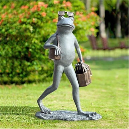 Rickis Rugs Suave Shopper Frog Garden Sculpture - 22 x 14.50 x 8.50 in. RI2486412